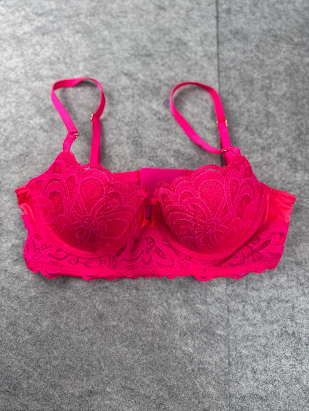 Longline Lace Bra Aerie 34B Hot Pink A Little Lace A Lot of Attitude